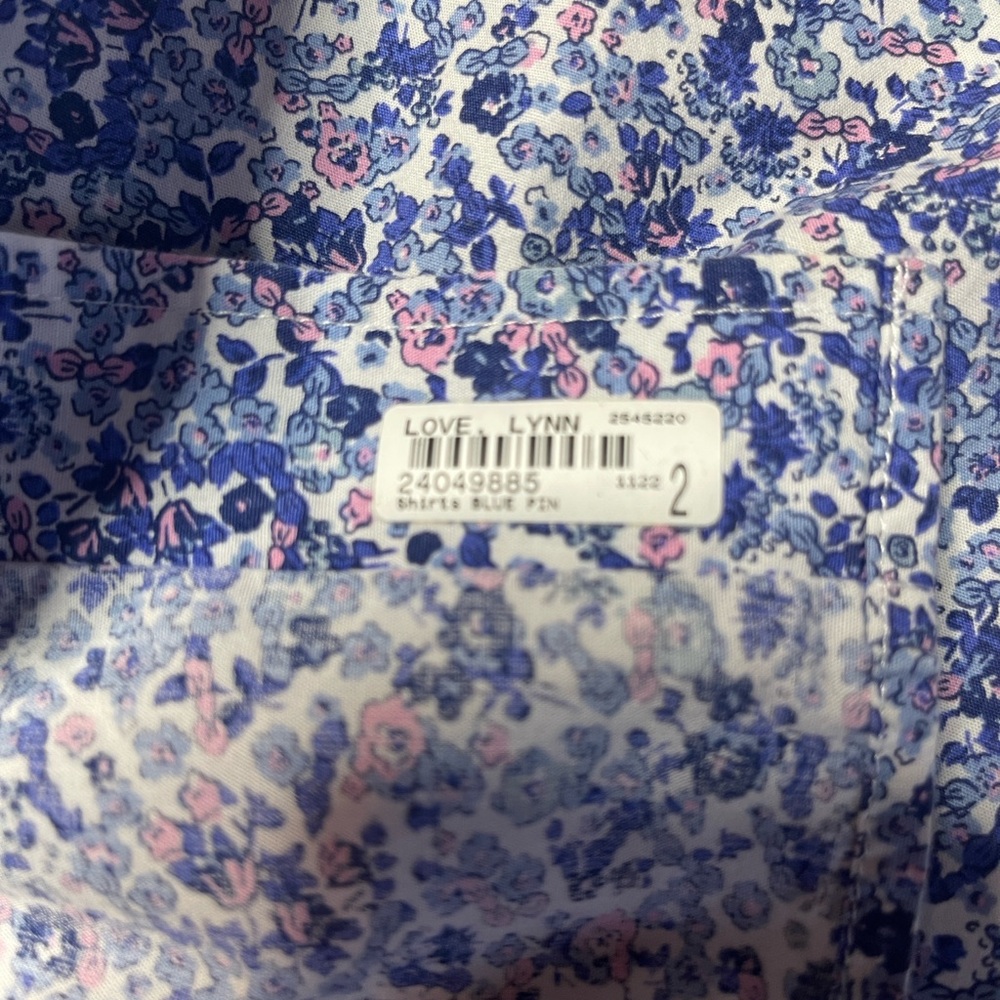 Navy Patterned Casual Button Down Shirt - image 6